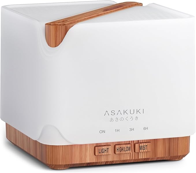 ASAKUKI Essential Oil Diffuser for Home, Large 700 ml Humidifier with Automatic Shut-Off, Scent Aromatherapy Diffuser with...