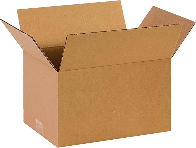 Partners Brand 14x10x8 Corrugated Cardboard Boxes, 14"L x 10"W x 8"H, Pack of 25 | Shipping, Packaging, Moving, Storage Bo...
