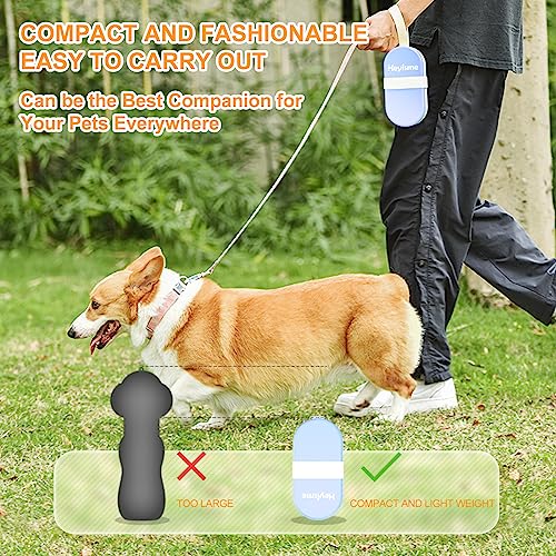 HEYISME 2-in-1 Dog Bowl & Water Bottle, Large Food Container for Dog Treats, Steak, Sticks, Bars - Portable Pet Dispenser ...