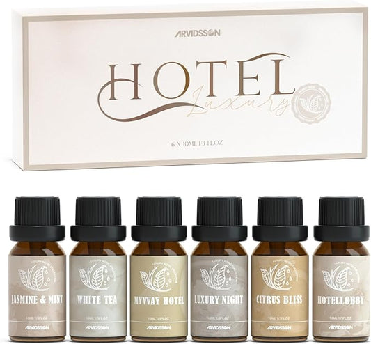 ARVIDSSON Hotel Diffuser Oils Gift Set, Hotel Essential Oils for Diffuser, Luxury Hotel Fragrance Oil Blend - Jasmine & Mi...