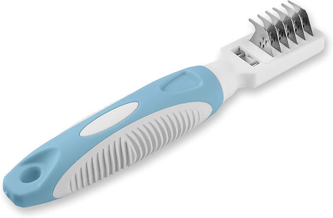 Pets First Professional Pet Mat Remover - Dematting Tool for Grooming Cats & Dogs - Removes Matted Fur, Tangles, Knots, Lo...