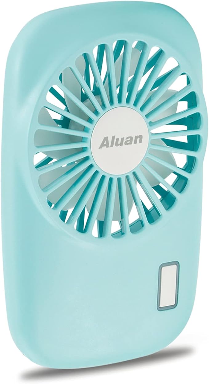 Aluan Handheld Mini Fan Powerful Small Personal Portable Speed Adjustable USB Rechargeable Eyelash Fan for Kids Girls Boys...