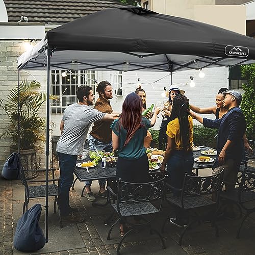 KAMPKEEPER Replacement Top Pop Up Canopy Tent Cover Roof with Air Vent and Adjustable Elastic Strap, Polyester UV Waterpro...
