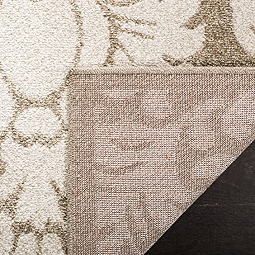 SAFAVIEH Amherst Collection Area Rug - 6' x 9', Wheat & Beige, Floral Damask Design, Non-Shedding & Easy Care, Ideal for H...
