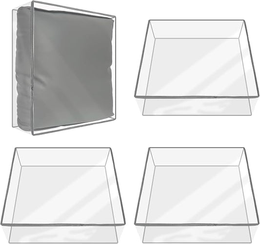 HFYZZ 4 Pcs Plastic Sofa Seat Cushion Covers Clear PVC Waterproof Sofa Couch Covers Sofa Seat Slipcover for Against Cat Do...