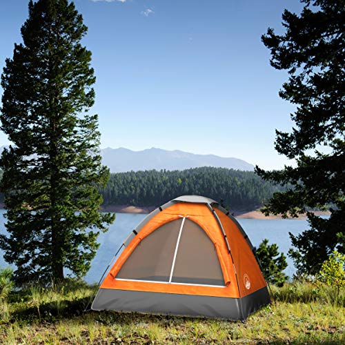 2 Person Camping Tent with Rain Fly and Carrying Bag – Lightweight Outdoor Pop Up Tents for Camping Essentials, Music Fest...
