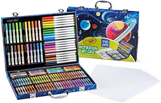 Crayola Inspiration Art Case Space Coloring Set (140pcs), Essential Easter Basket Stuffers, Art Kit for Kids, Crayons, Mar...