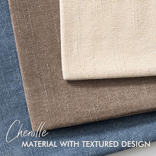 Woaboy Set of 2 Textured Throw Pillow Covers Decorative Soft Accent Square Chenille Pillowcases Neutral Farmhouse Cushions...