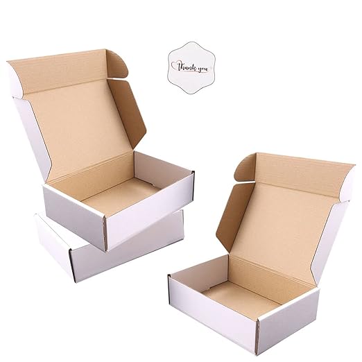 JIUZHOUXIN Shipping Boxes, 12''x9''x4'' Which is Anti-Impact Come with Exquisite Sealing Label.Suitable E-Commerce Packagi...