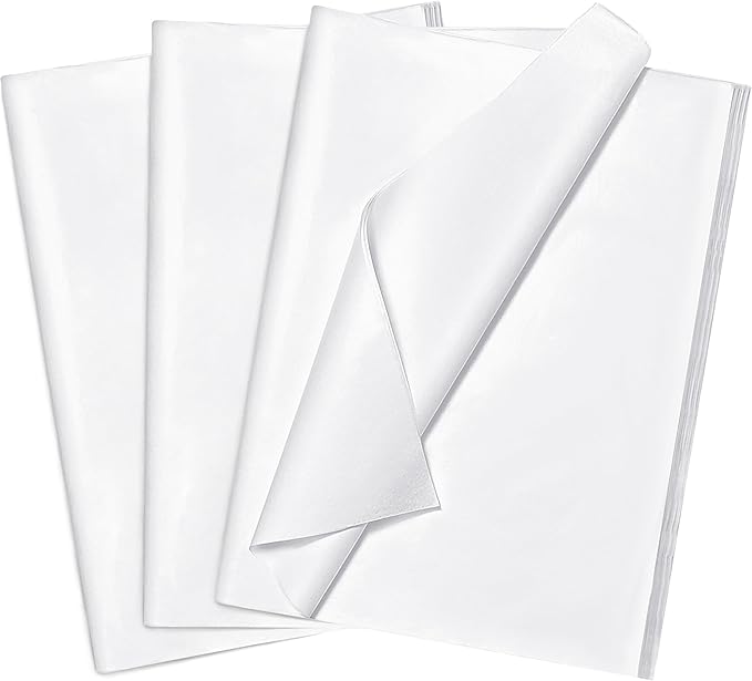 Bobobag 100 Sheets White Tissue Paper 20"X14" Tissue Paper for Gift Bags, Gift Wrapping Tissue, Christmas Tissue Paper Ann...