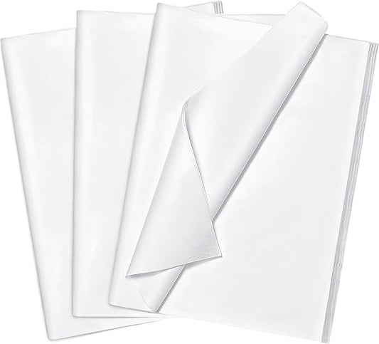 Bobobag 100 Sheets White Tissue Paper 20"X14" Tissue Paper for Gift Bags, Gift Wrapping Tissue, Christmas Tissue Paper Ann...