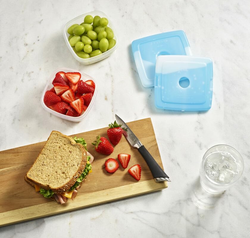 Cool Coolers by Fit & Fresh Slim Ice Packs, Quick Freeze Reusable Ice Packs for Lunch Boxes & Coolers, Long-Lasting, Space...