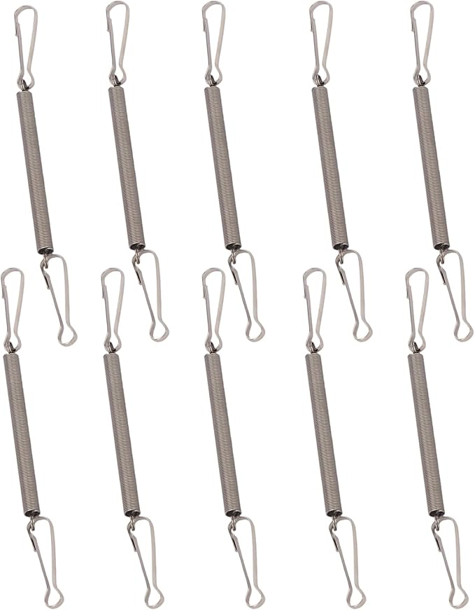 10 Pcs Spring Clips for Rabbit Water Bottles Springs Holder Metal Clips Hanger Replacement for Small Animal Cages Hold Wat...