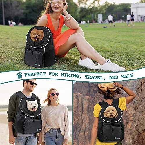 PetAmi Dog Front Carrier Backpack, Adjustable Dog Pet Cat Chest Carrier Backpack, Ventilated Dog Carrier for Hiking Campin...