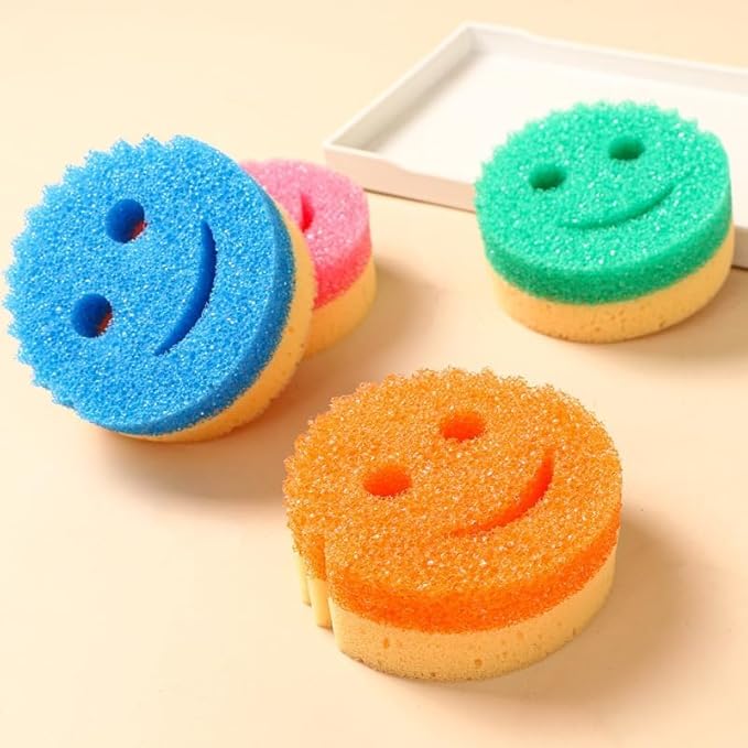 Color Sponges - Scratch-Free Multipurpose Dish Sponges for Kitchen, Bathroom & Household Cleaning - Made with BPA-Free Pol...