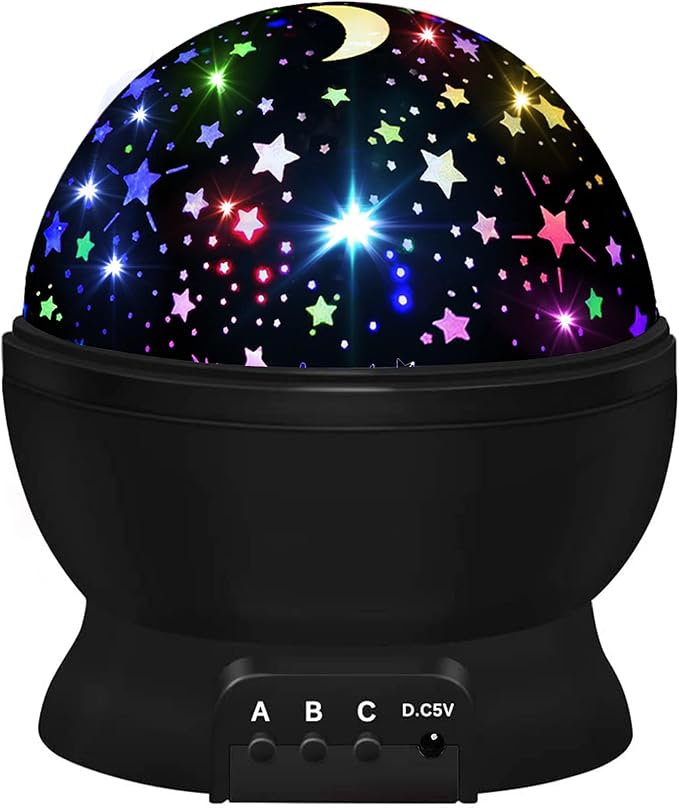 Night Light for Kids,Boys Toys for 3 4 5 6 7 8 Year Old Boys,Star Projector 360 Degree Rotation - 4 LED Bulbs 16 Light Col...
