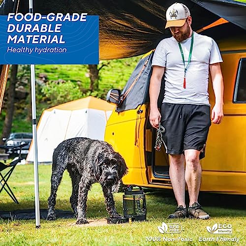 lesotc Portable Dog Travel Water Bottle, 77oz Large Travel Water Bowl for Dogs Camping Hiking Beach Hunting Essentials, Bi...