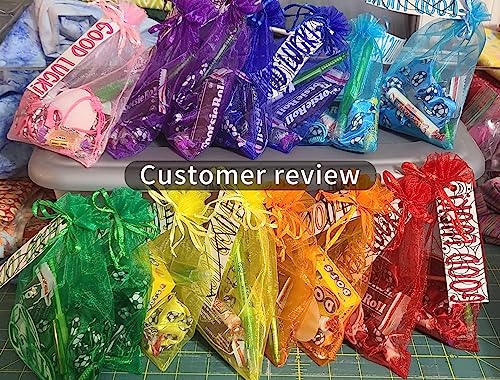 Jexila 120PCS Sheer Organza Bags 5X7 inches Mesh Drawstring Gift Bags Small for Jewelry Wedding Party Baby Shower Favor Ba...