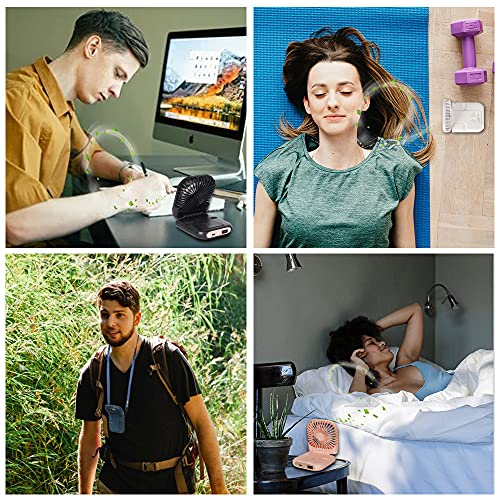 Portable Mini Fan Small Battery Operated Fan 5 in 1 as Power Bank,Phone Holder,Handheld Fan,Desk Fan, USB Rechargeable Per...