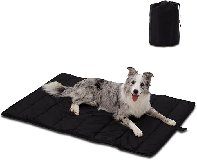 BDEUS Travel Dog Bed, Outdooor Camping Pet Mat, Portable Place Mat with Handle, Easy to Clean, Waterproof & Portable and O...