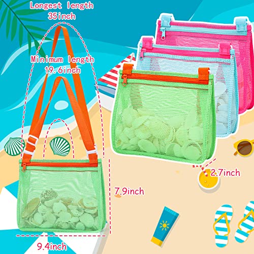 Tagitary Beach Toys Mesh Beach Bag Sand Toy Seashell Collecting Bag Pool Bag Swimming Beach Accessories Gift for Boys and ...