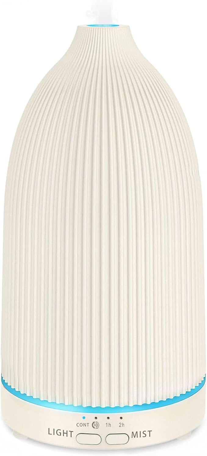 URPOWER 100ML Essential Oil Diffuser Ultrasonic Cool Mist Humidifier with 7 LED Lights, Timer & Auto-Off Quiet Aromatherap...