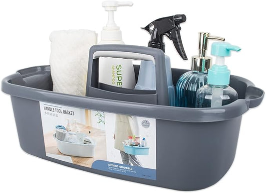 JiatuA Large Cleaning Supplies Caddy Portable Shower Basket Supply Organizer with Handle Plastic Bucket Tool Storage for B...