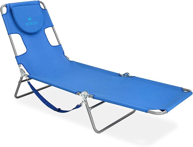 Ostrich the Original Chaise 72 x 22 Inch Lounge Portable Reclining Lounger, Outdoor Patio, Beach, Lawn, Camping, or Pool T...