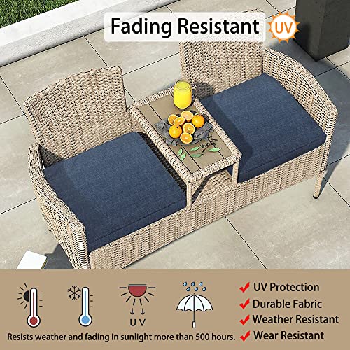 Magpie Fabrics Indoor Outdoor Cushion Cover Replacement 2 Pack, NO Insert! Water Repellent Slipcover with Ties Decor for P...