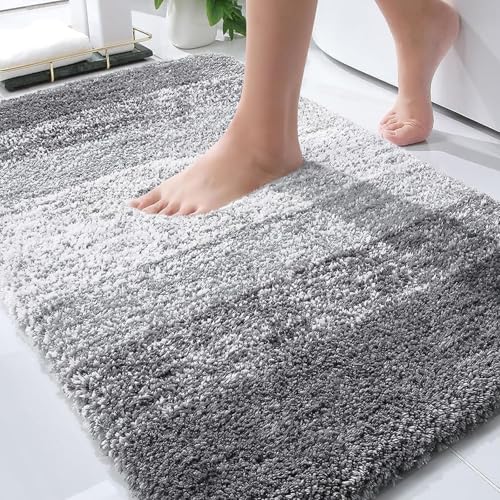 OLANLY Bathroom Rugs Mat 30x20, Extra Soft Absorbent Microfiber Bath Rugs, Rubber Backing, Quick Dry, Machine Washable Bat...