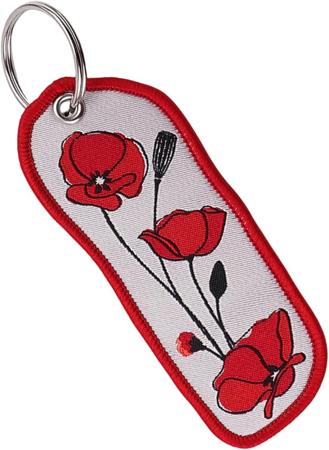Ywmsfl Adorable Floral Embroidered Keyring Cloth Textile Holder Decorative Item for Students Everyday Use Decorative Bag C...