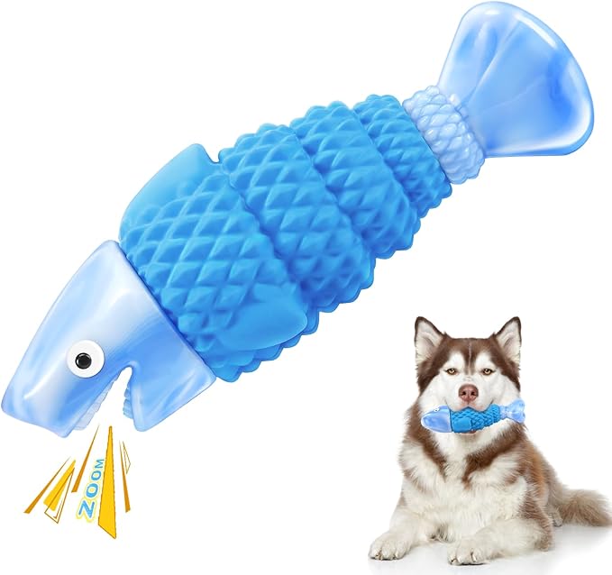 WinTour Tough Dog Toys for Aggressive Chewers, Indestructible Dog Chewers for Medium & Large Breeds, Squeaky Durable Chew ...