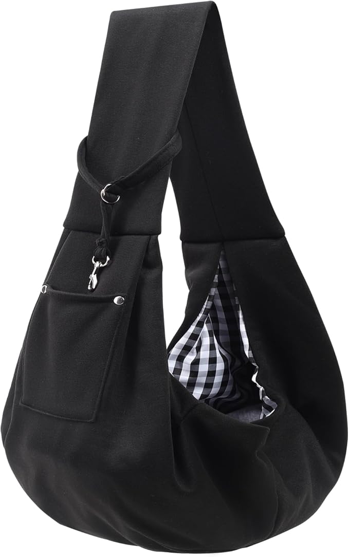 Dog Carrier Sling - Reversible Puppy Carrier Purse with Storage Pocket, Hand-Free Dog Sling Carrier for Carry Small Dogs a...