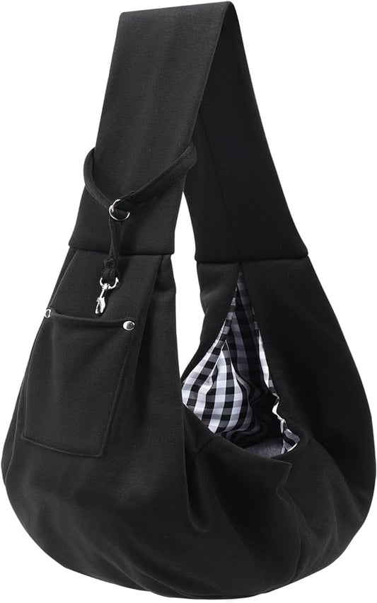 Dog Carrier Sling - Reversible Puppy Carrier Purse with Storage Pocket, Hand-Free Dog Sling Carrier for Carry Small Dogs a...