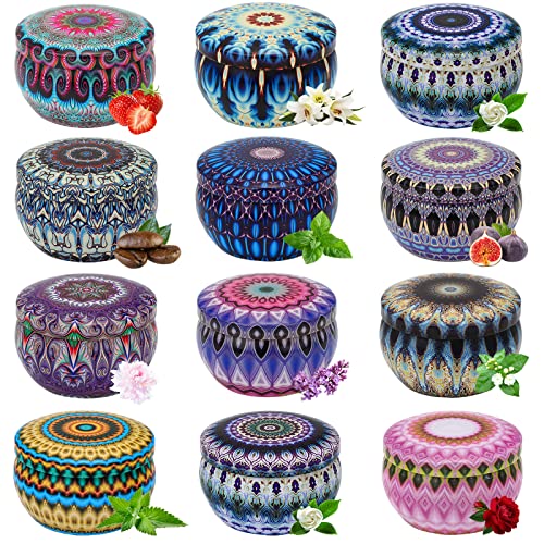 12Pack Scented Candle Gift Set for Home Aromatherapy - Mother's Day & Birthday Gift for Her in Jar Soy Wax