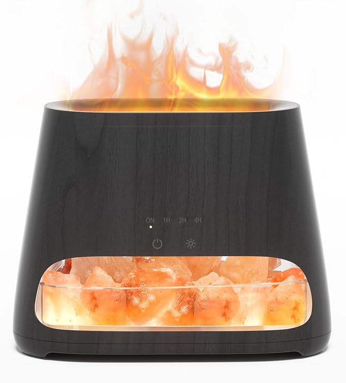 SALKING 2-in-1 Himalayan Salt Lamp & Ultrasonic Essential Oil Diffuser, Aromatherapy Diffuser Cool Mist Humidifier, Salt T...