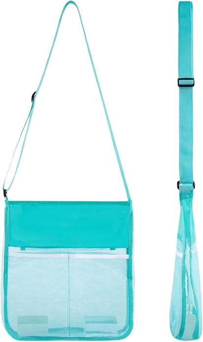 Mesh Beach Bag for Shells Collecting,Cross Body Shell Bags for Beach,Sea Shell Bags,Seashell Collecting Bag for Swimming