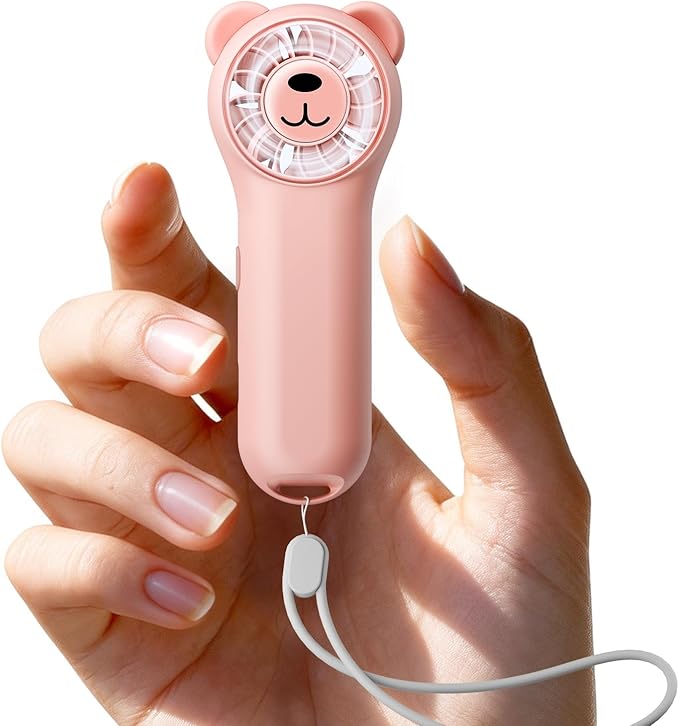 Gentsvip Handheld Fan, Portable Mini Fan with 4 Speeds, USB Rechargeable Personal Small Fan for Women, Hot Flashes, Menopa...