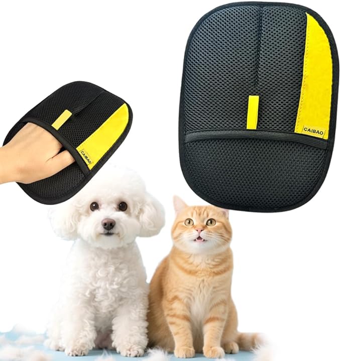 CAIBAO Electrostatic Pet Hair Removal Gloves: Quick Wiping - Reusable & Washable for Sofa Clothing Pet Beds Effortless Cat...
