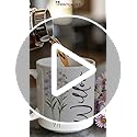 Personalized Birth Flower Name Coffee Mug, Custom Ceramic Cup 11oz 15oz, Floral Gift for Women Mom Grandma Sister Friend, ...