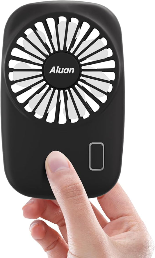 Aluan Handheld Mini Fan Powerful Small Personal Portable Speed Adjustable USB Rechargeable Eyelash Fan for Kids Girls Boys...
