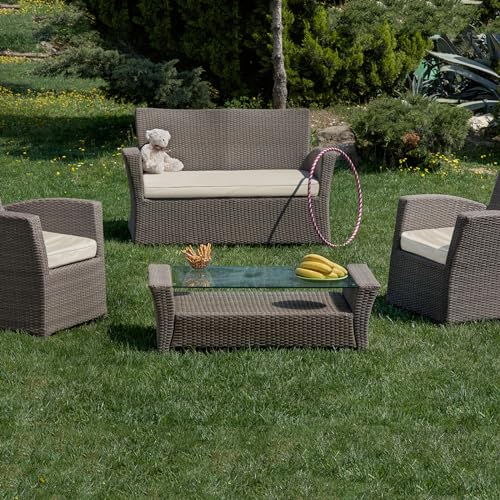 Lounsweer 3 Pcs Outdoor Cushion Covers Patio Cushion Replacement Covers 2 Covers 18 x 18 x 2 and 1 Cover 42 x 18 x 3 for P...