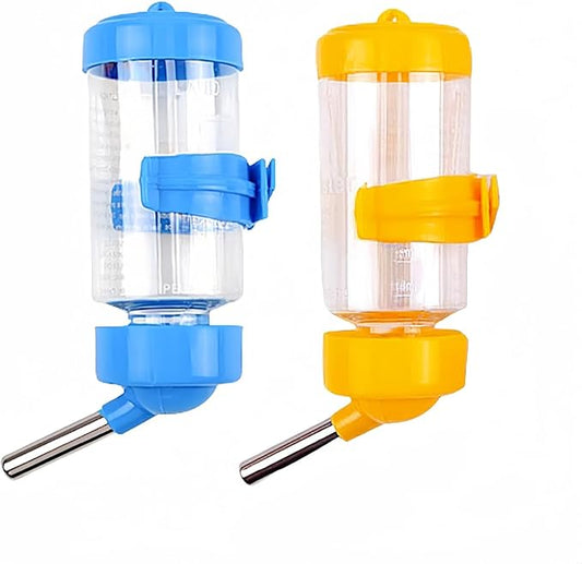 2 PCS Pet Cage Water Bottle No Drip Small Animal Water Bottle, Hanging Hamsters Water Bottle,for Rabbit, Guinea Pig, Hedge...