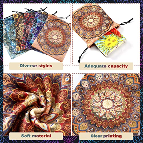 6 Pcs Velvet Storage Bag Dice Storage Bag Drawstring Tarot Card Holder Bag Jewelry Pouch Enthusiasts Hand Gift Bags, 7.1 x...