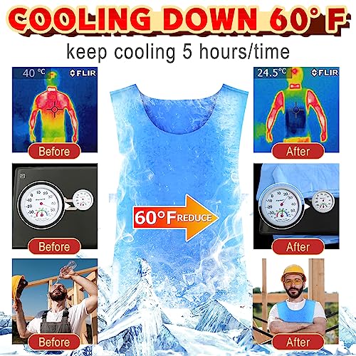 Evaporative Cooling Vest for Men Women - Ice Cool Vest Water Activated PVA Body cooler clothing for Hot Weather