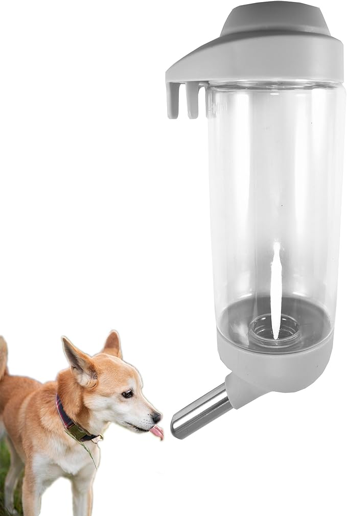DEEUCHIS Dog Crate Water Bottle Dispenser - No Drip Cat Kennel Water Dispenser & Cage Water Feeder - Easy-to-Use Water Bot...