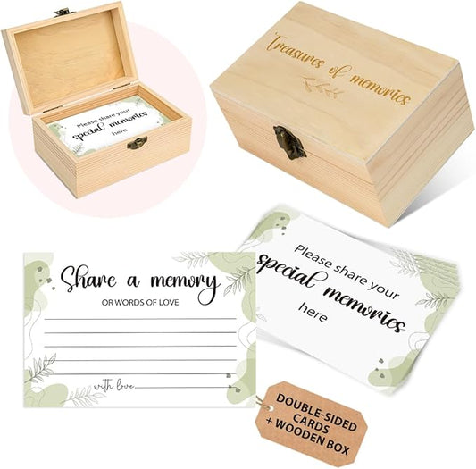50Pcs Share A Memory Cards Box for Celebration of Life Ideas Memorial Cards for Funeral Decorations Memory Cards Box for G...
