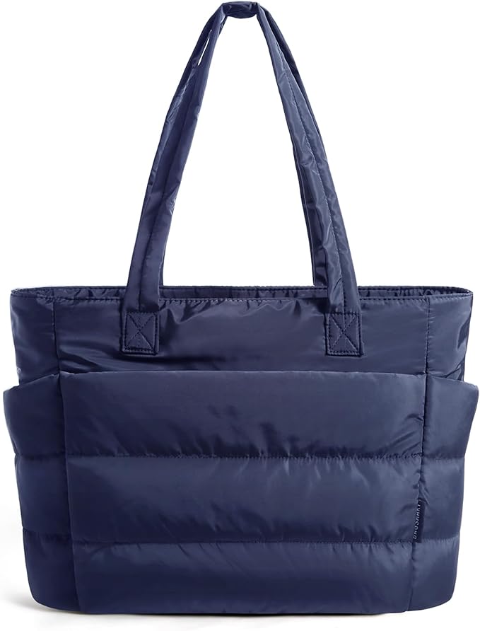 BAGSMART Tote Bag for Women, Lightweight Puffy Tote Bag with Compartments Shoulder Bag Handbag for Travel, Work, Gym | Lig...