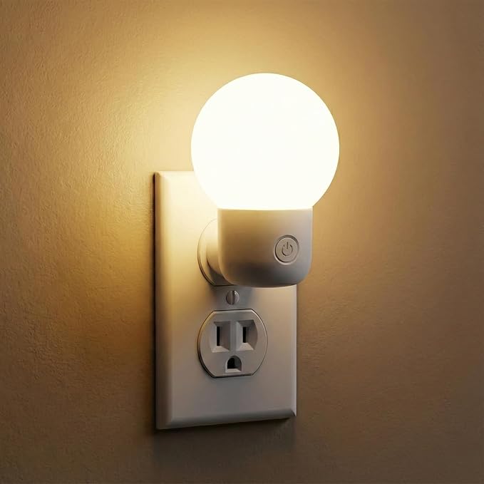 LED Night Lights Plug into Wall, Warm White/Cool White Adjustable，Tool Free Setup Plug in Night Light，1W Bright Nightlight...