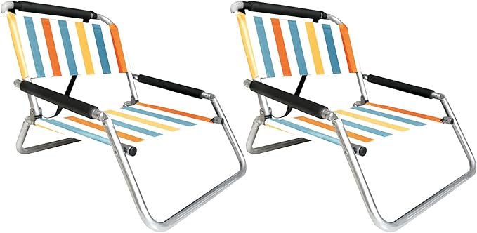Neso Beach Chairs - Lightweight, Portable and Foldable Recliner Beach Chairs for Park, Camping and Outdoor Adventures - wi...